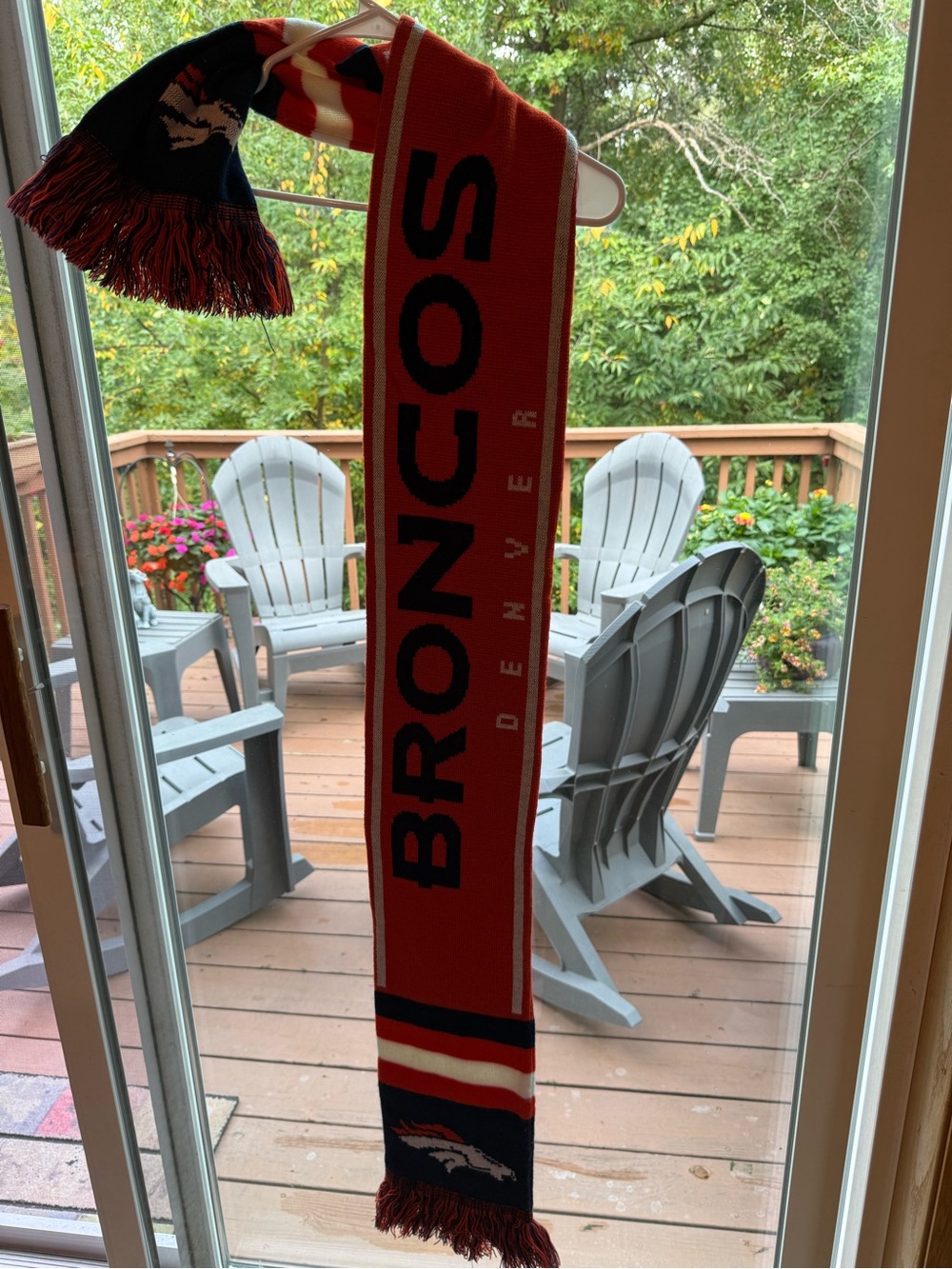 NFL Denver Broncos Red & Navy Knit Team Scarf